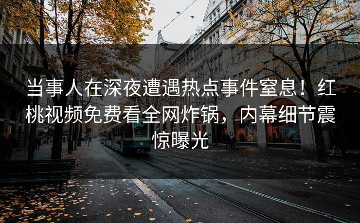 当事人在深夜遭遇热点事件窒息！红桃视频免费看全网炸锅，内幕细节震惊曝光